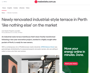 Newly renovated industrial-style terrace in Perth ‘like nothing else’ on the market