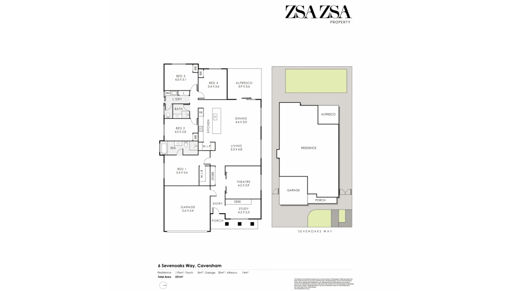 6 sevenoaks way caversham - plot